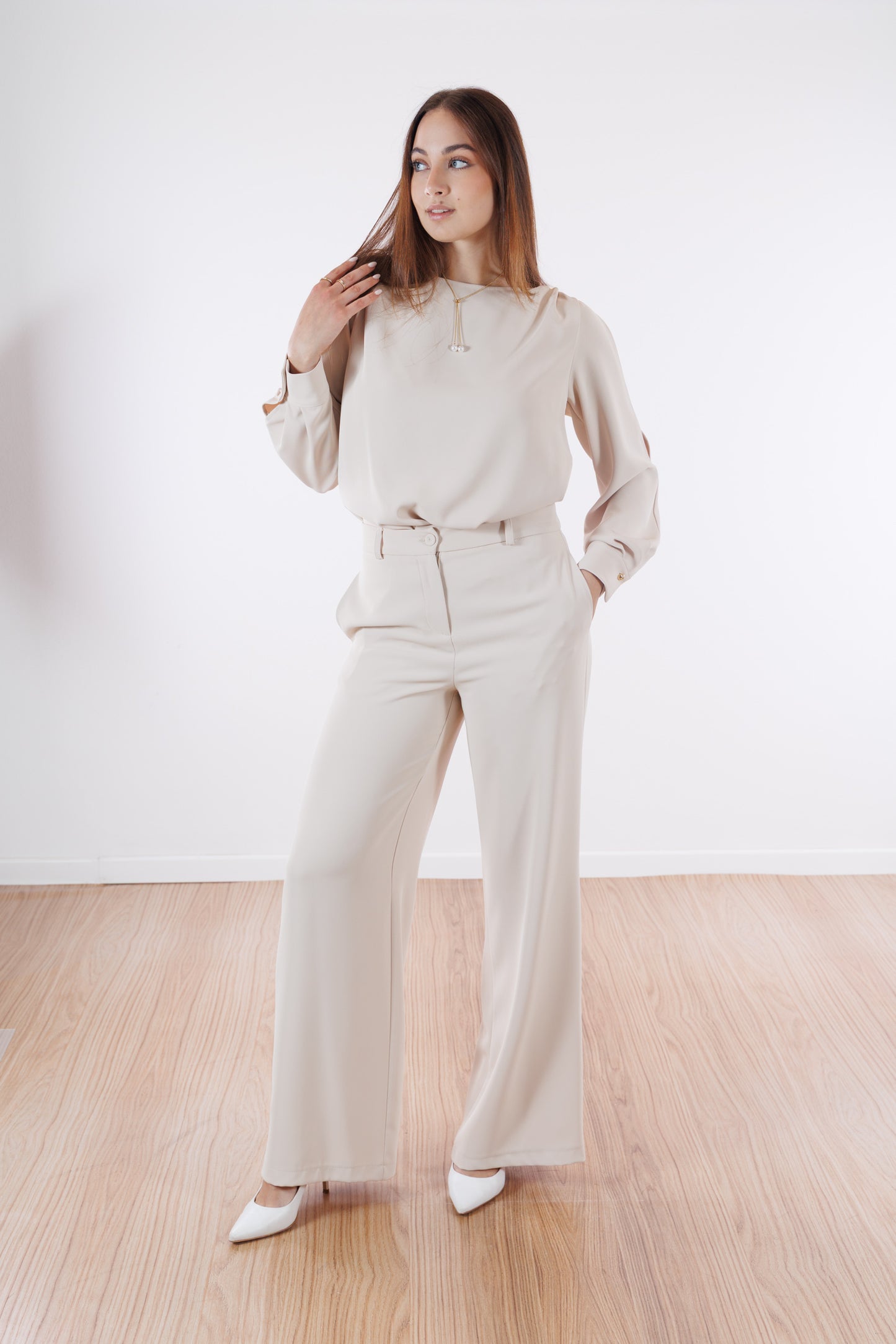 Pantalone palazzo fluido