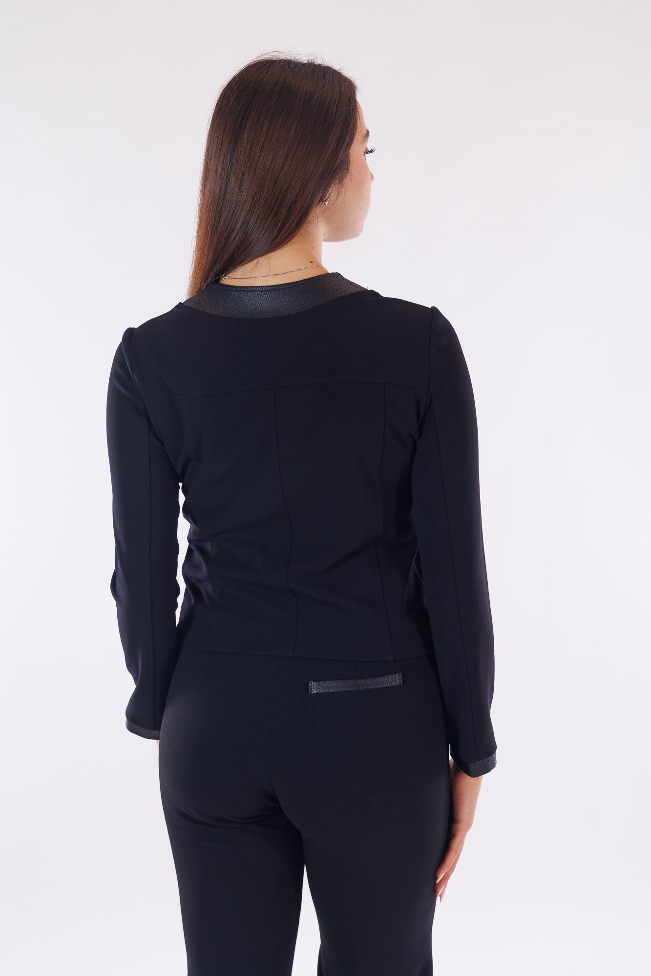 Pantalone flare inserto ecopelle