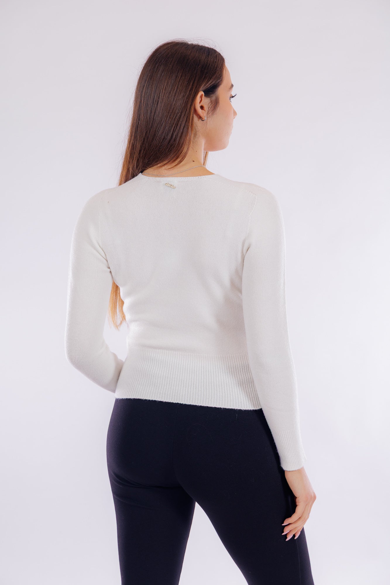 Maglia incrocio strass