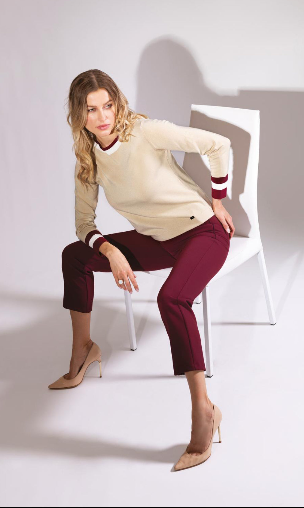 Maglia barchetta righe polso