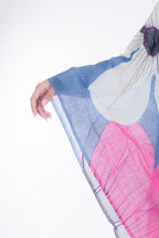 Foulard lana ricamato a mano