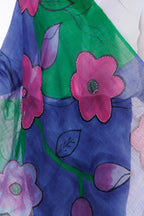 Foulard lana ricamato a mano