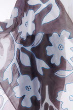 Foulard lana ricamato a mano