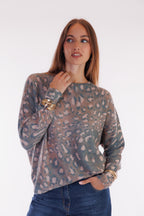 Maglione stampa animalier