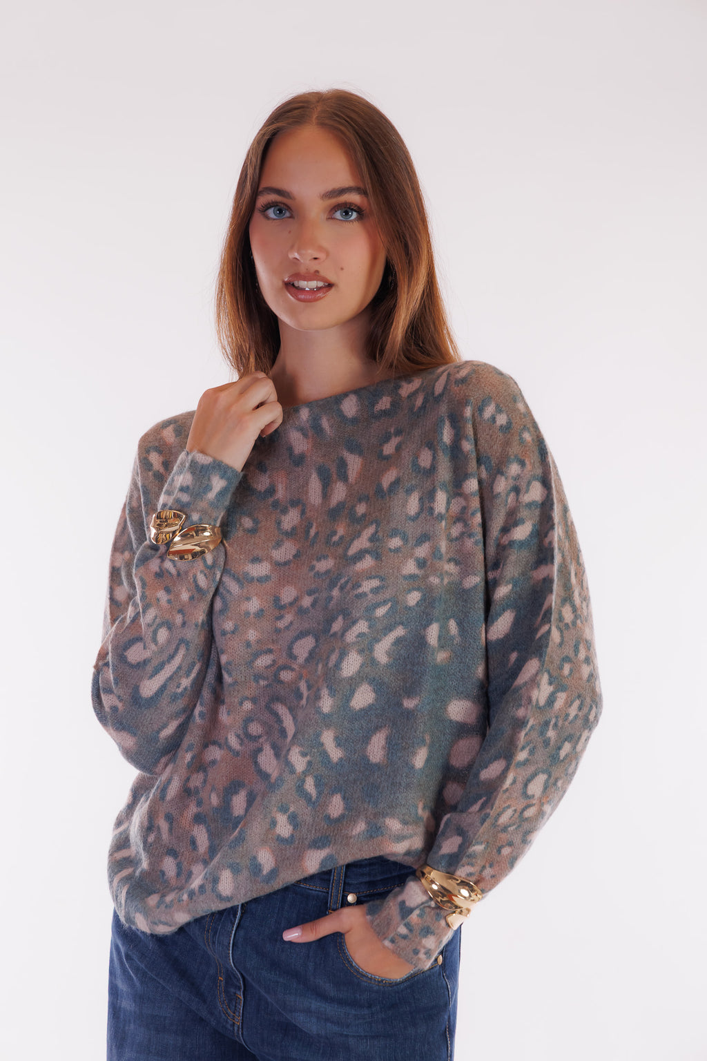 Maglione stampa animalier