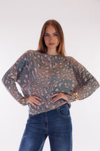 Maglione stampa animalier