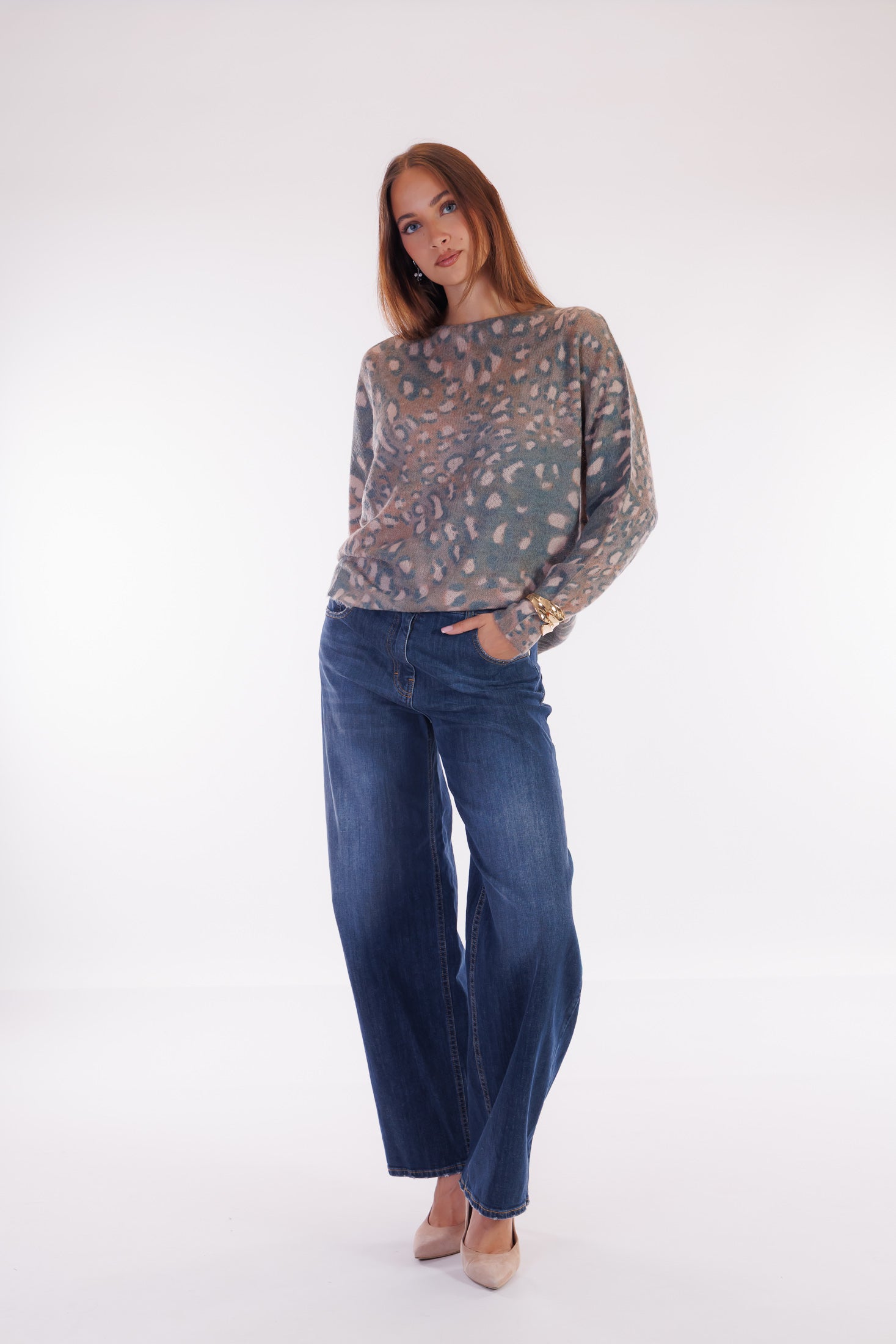 Maglione stampa animalier