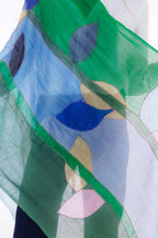 Foulard lana ricamato a mano