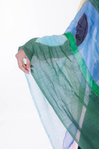 Foulard lana ricamato a mano
