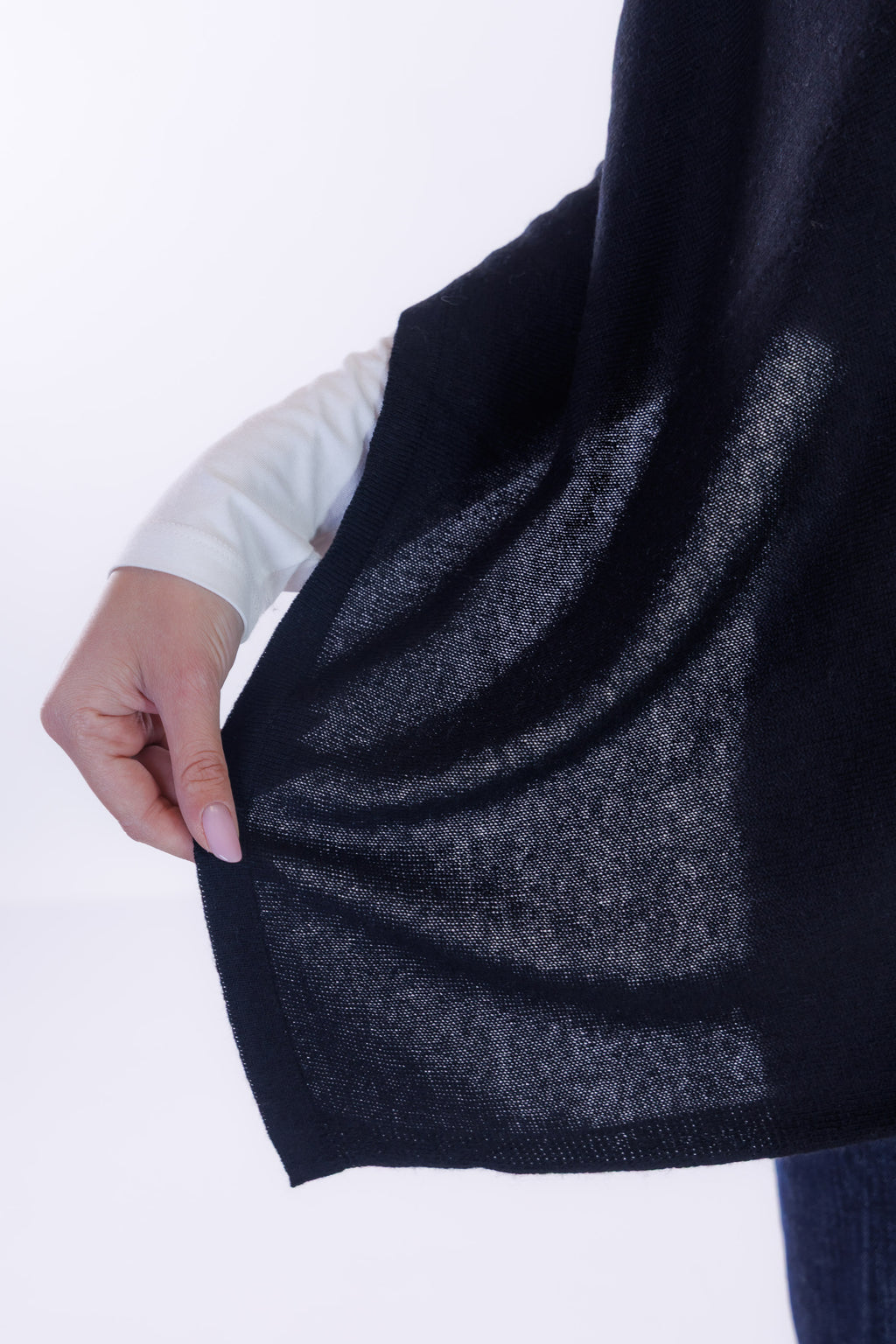 Poncho m. cashmere