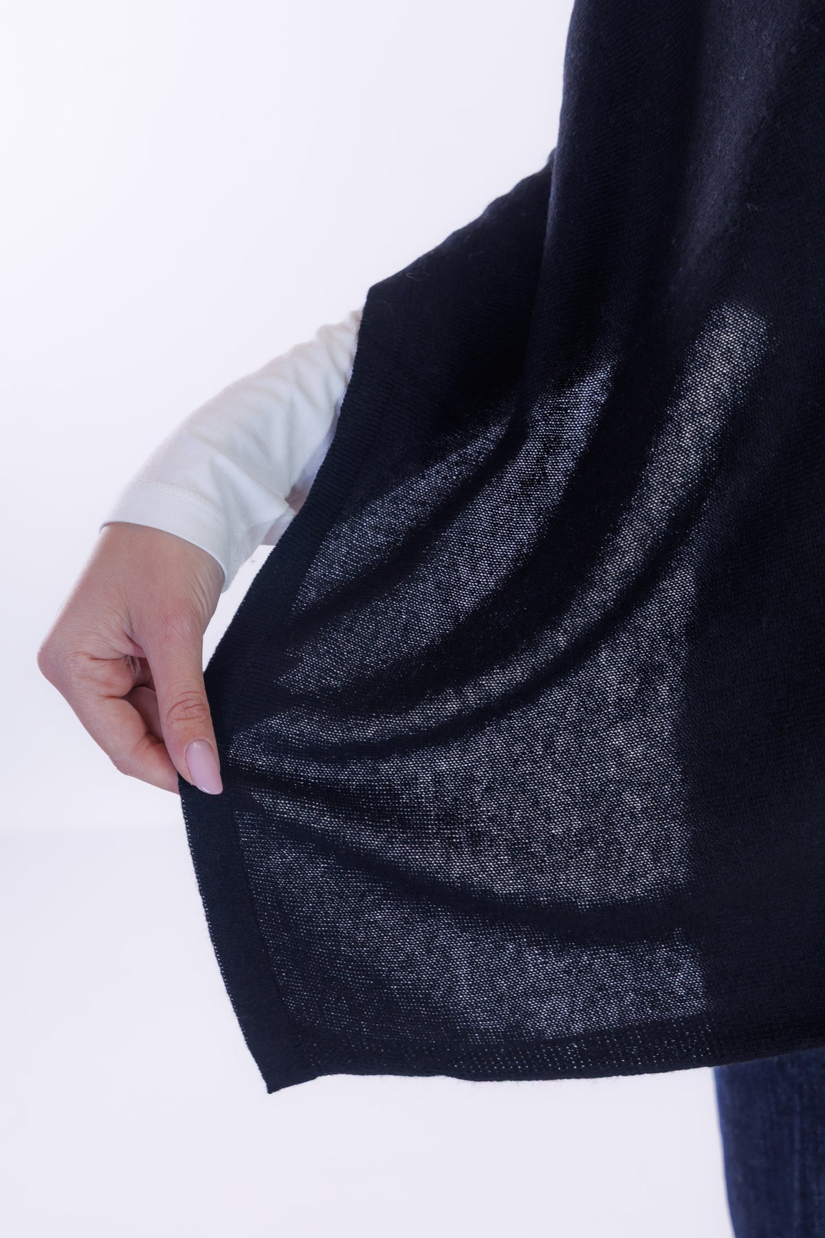 Poncho m. cashmere