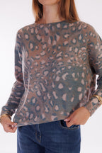 Maglione stampa animalier