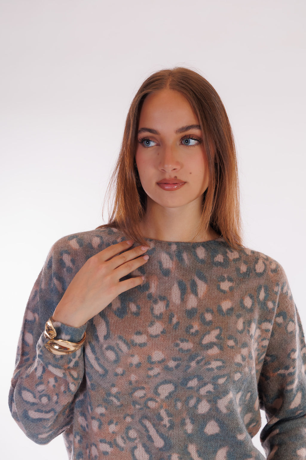 Maglione stampa animalier