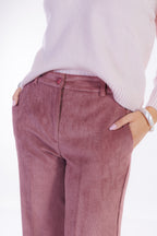 Pantalone flare velluto