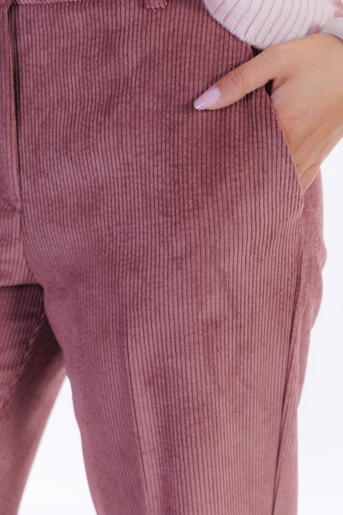 Pantalone flare velluto