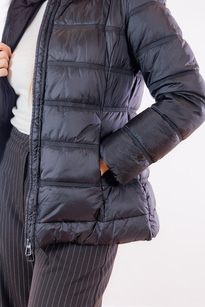 Eco-Piumino cappuccio pelliccia