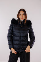 Eco-Piumino cappuccio pelliccia