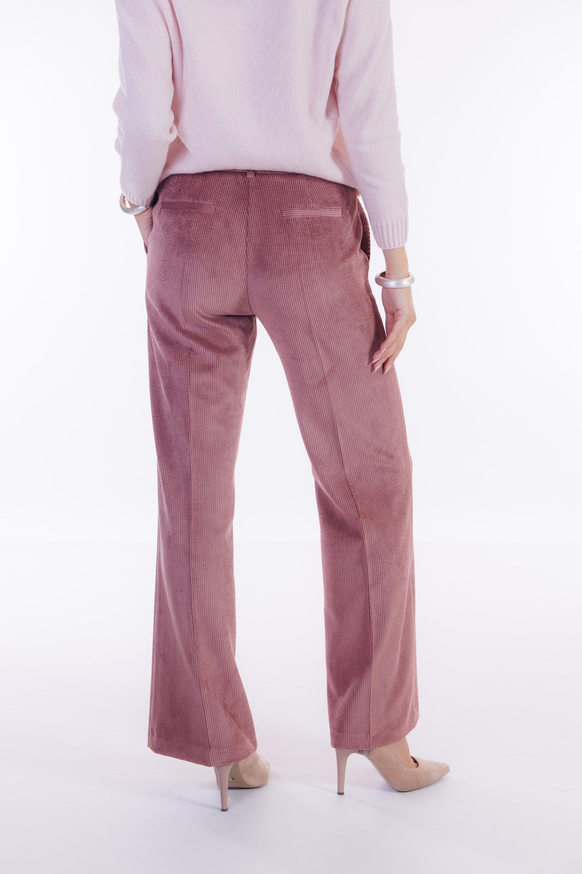 Pantalone flare velluto