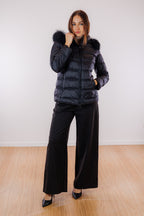 Eco-Piumino cappuccio pelliccia