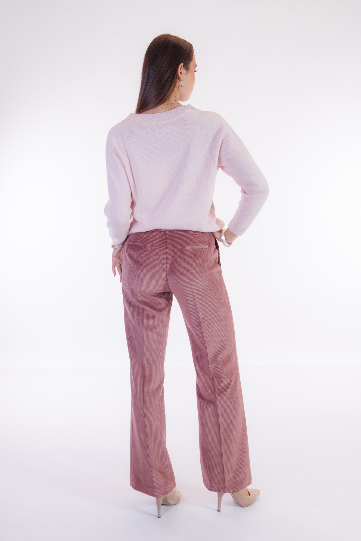 Pantalone flare velluto
