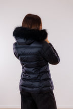 Eco-Piumino cappuccio pelliccia