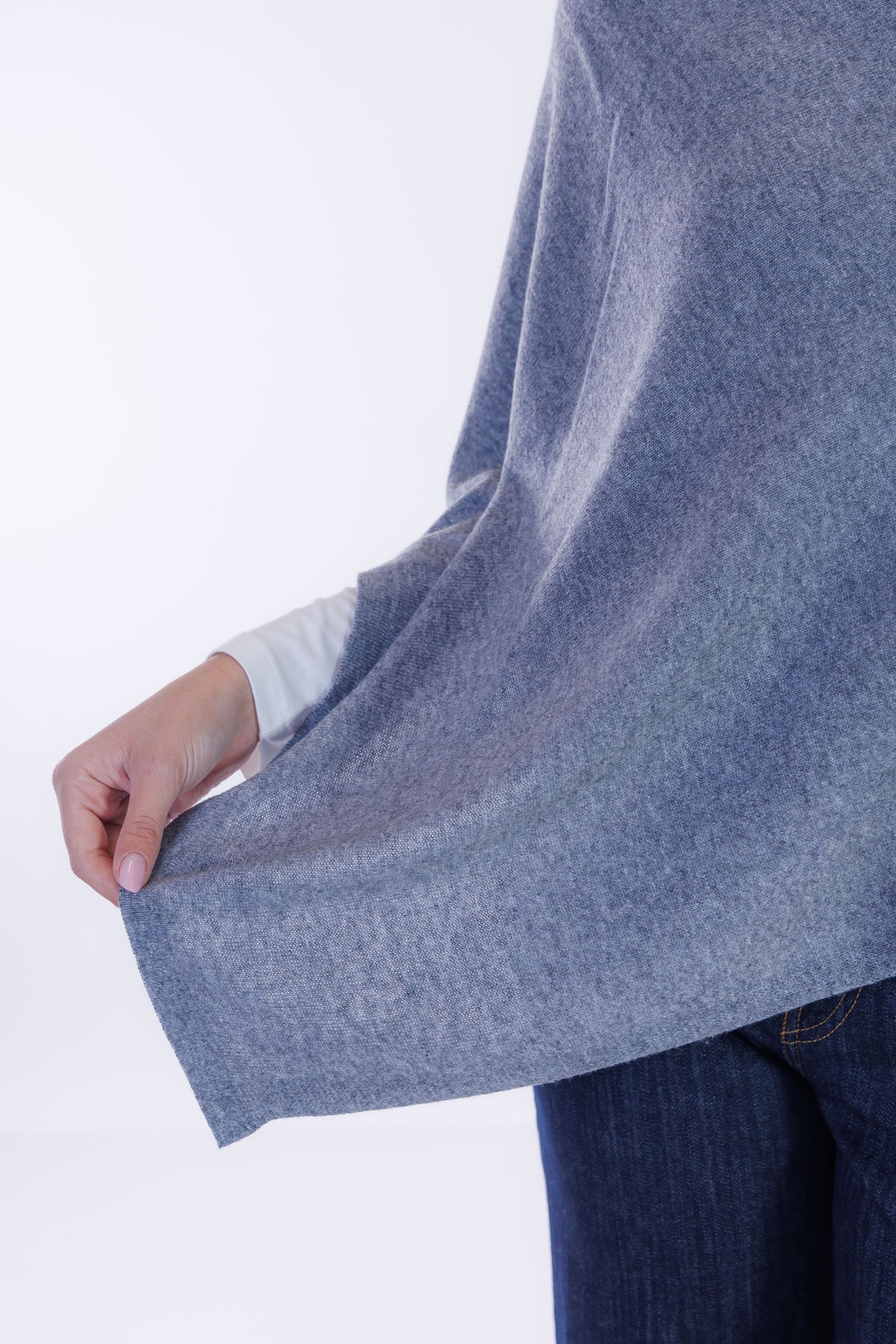 Poncho m. cashmere