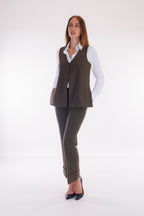Gilet 1 bottone crepe