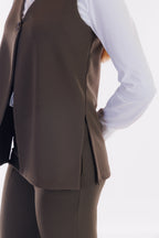 Gilet 1 bottone crepe