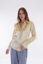 Camicia slim raso stretch