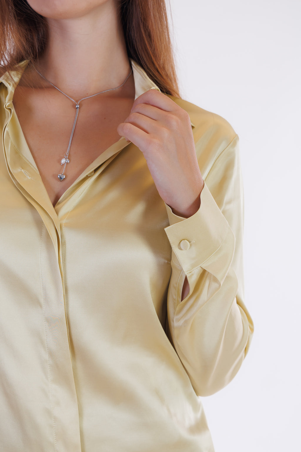 Camicia slim raso stretch