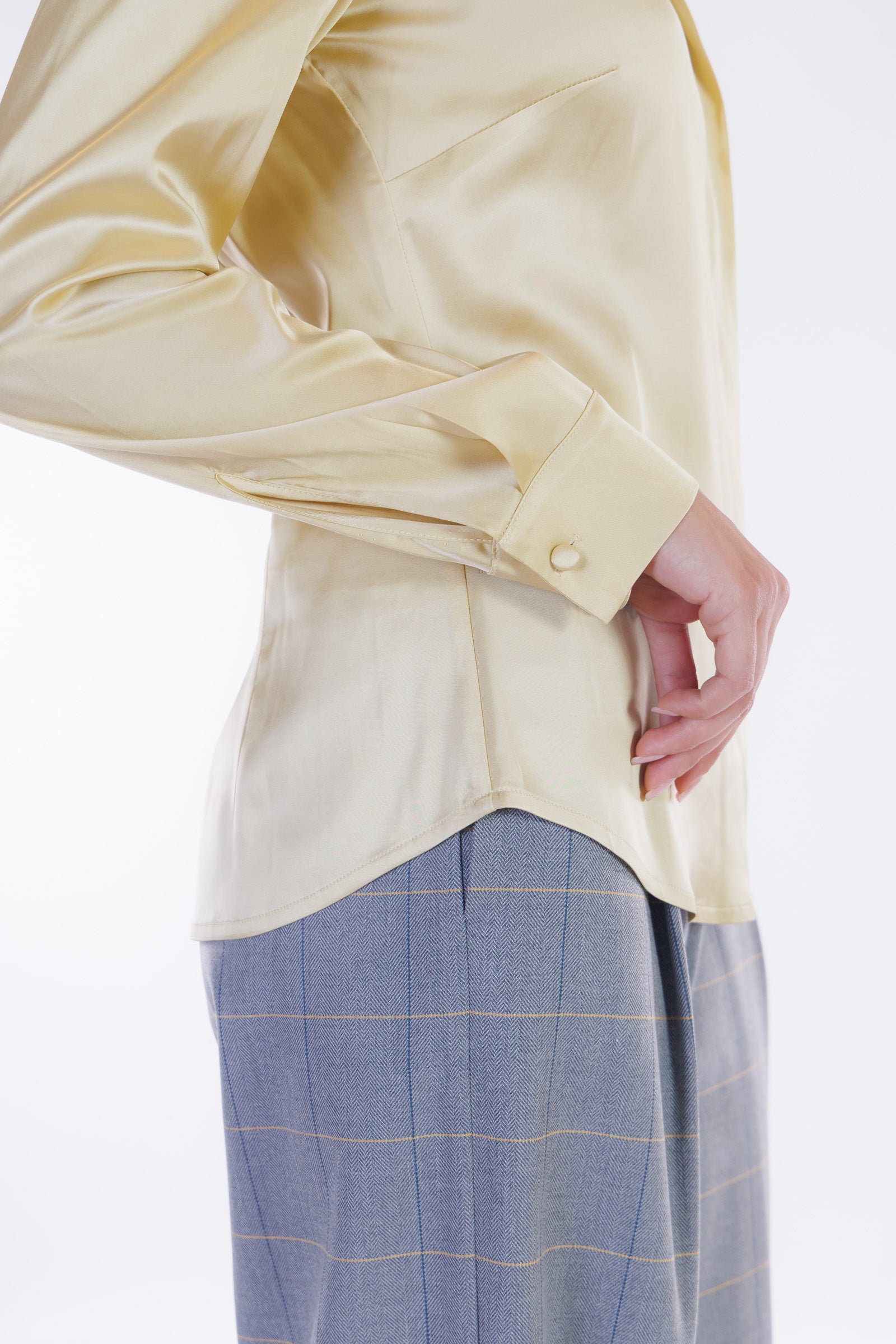 Camicia slim raso stretch