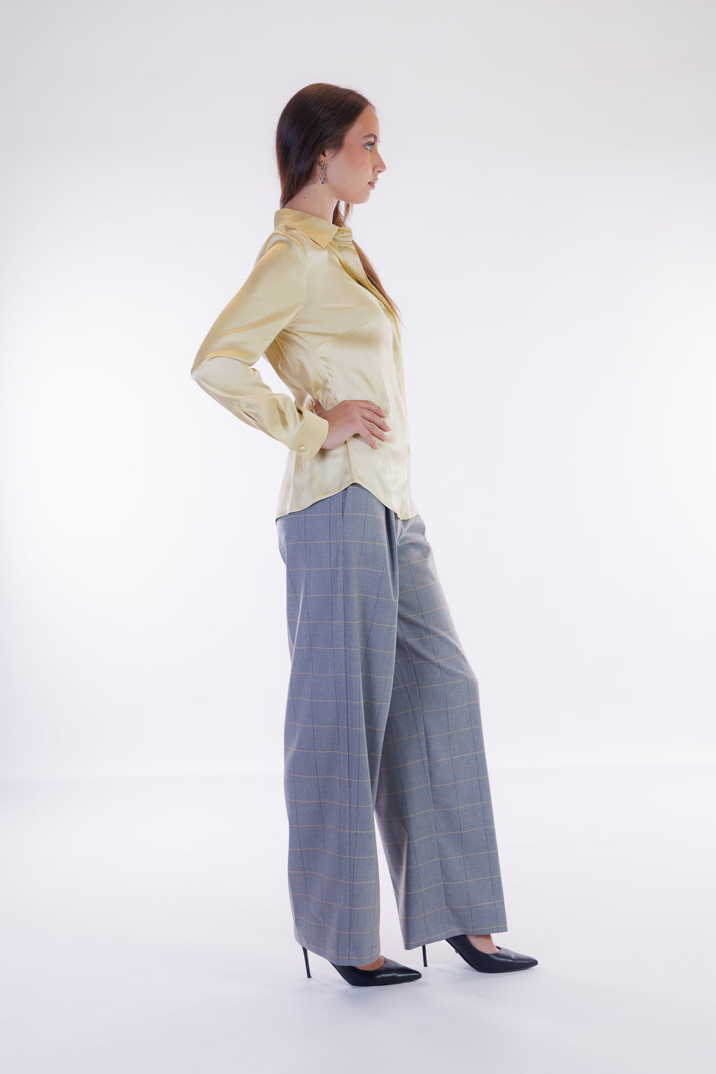Camicia slim raso stretch