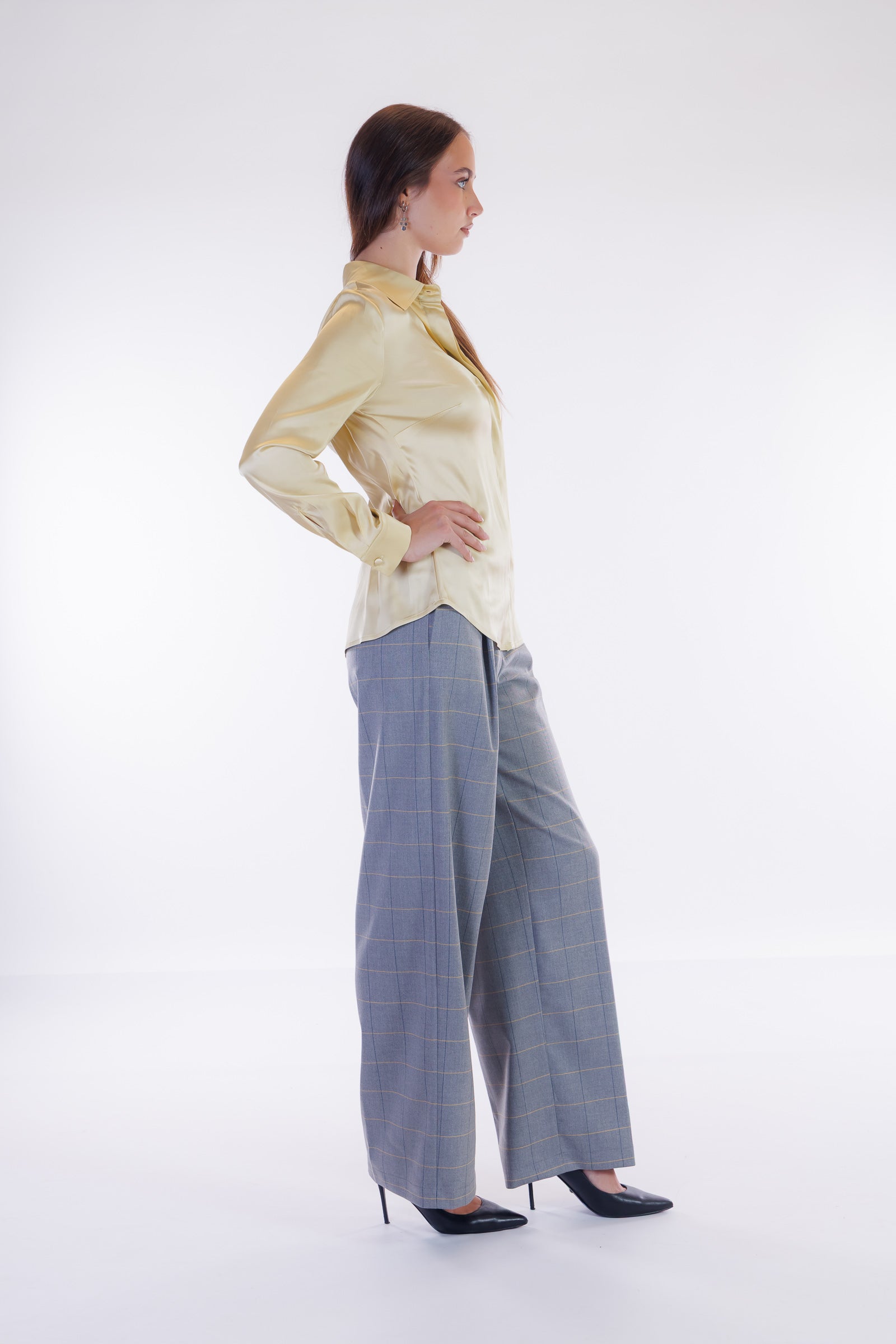 Camicia slim raso stretch