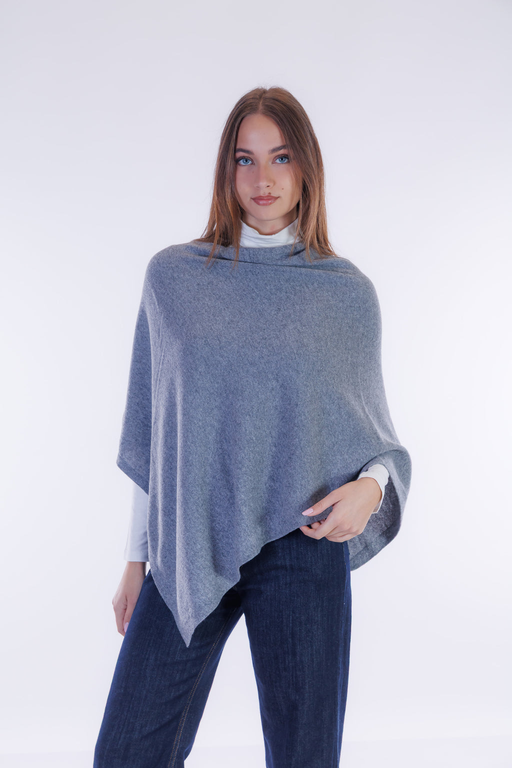 Poncho m. cashmere