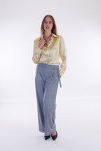 Pantalone largo flanella