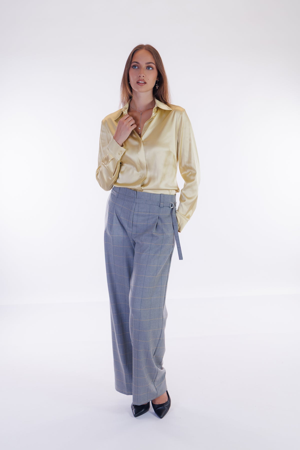 Pantalone largo flanella