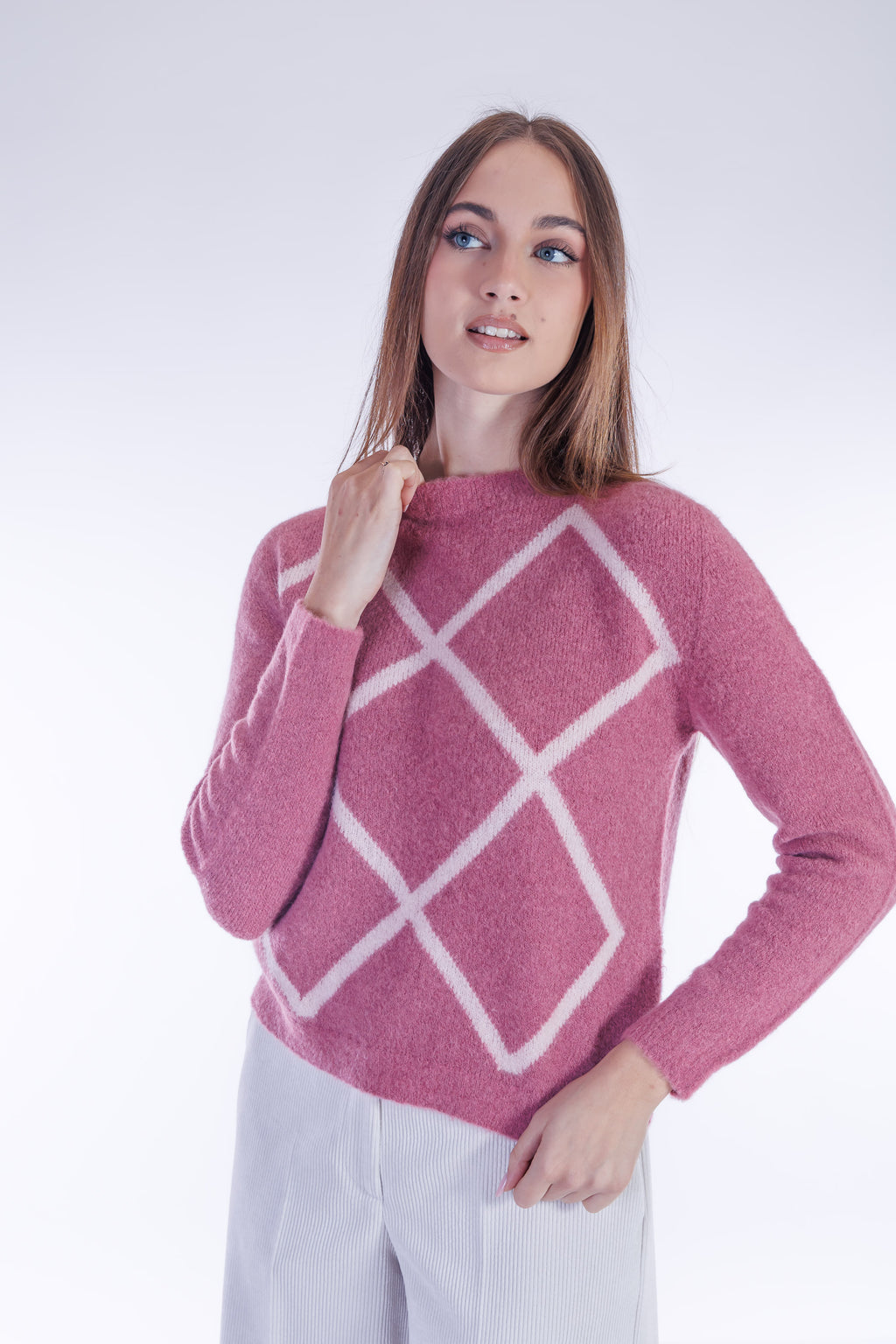 Maglia alpaca rombi