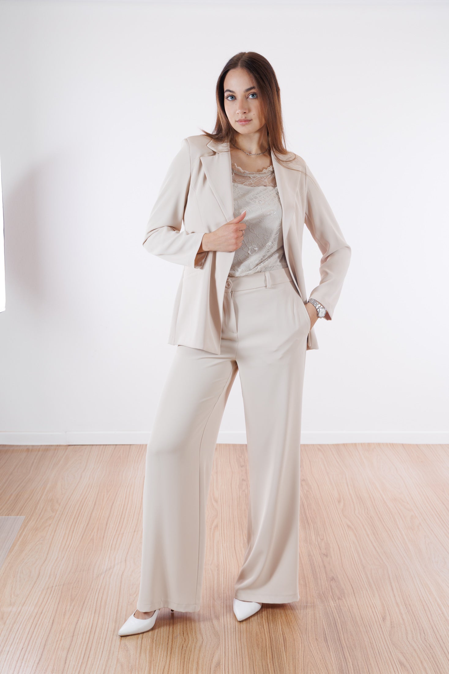 Giacca monopetto fluido