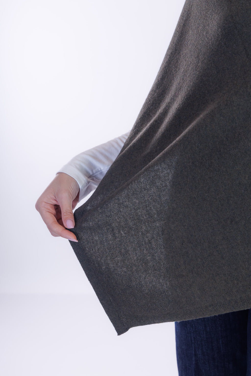Poncho m. cashmere