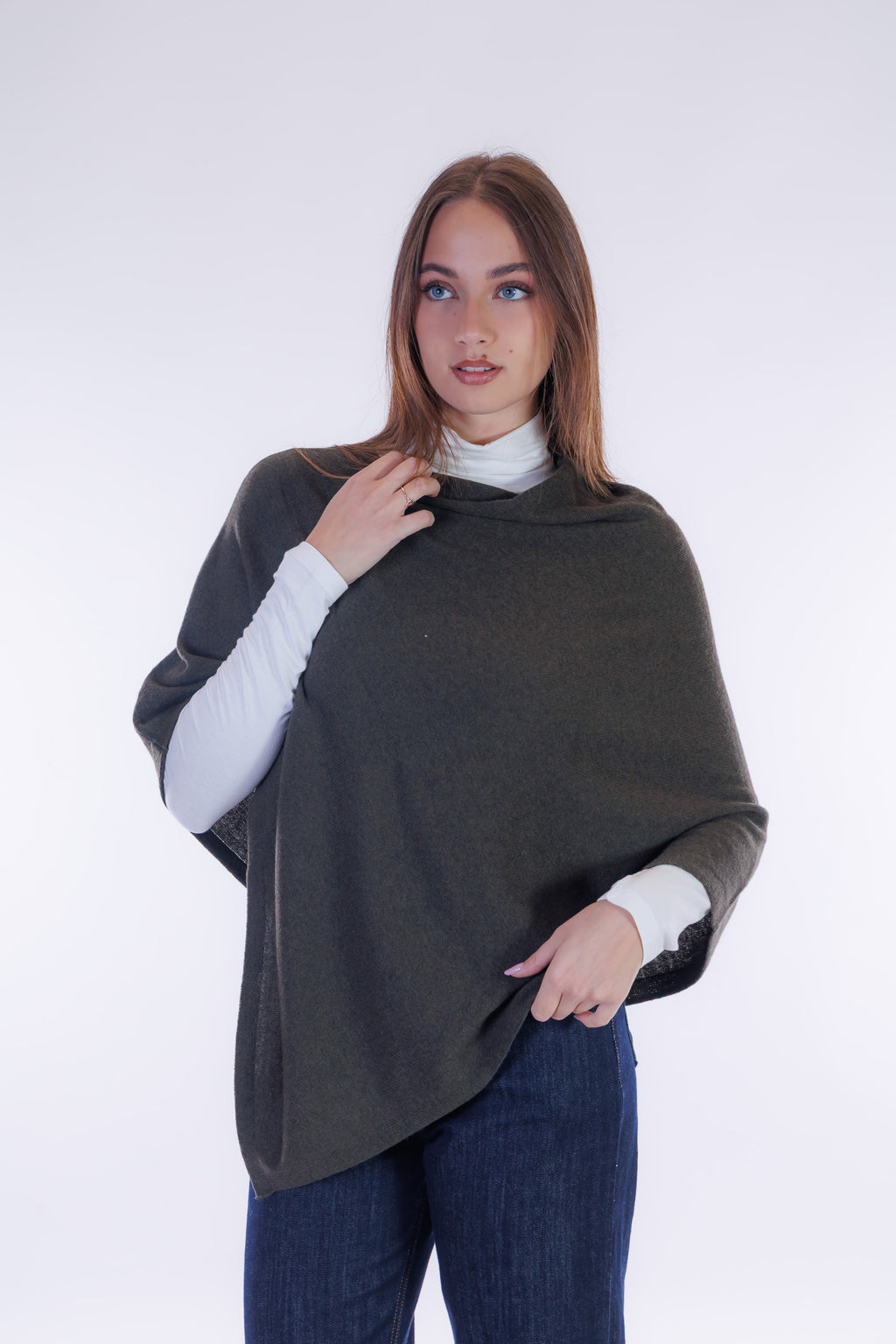 Poncho m. cashmere