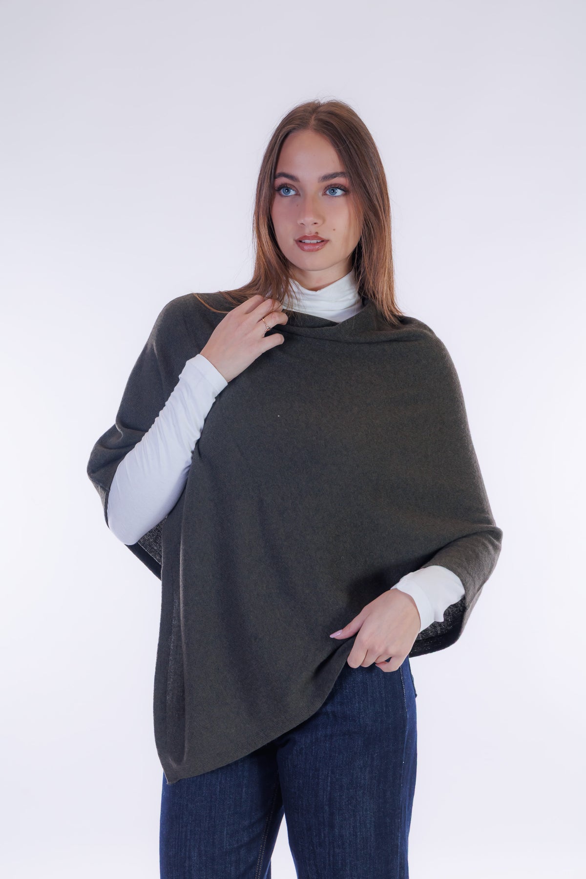Poncho m. cashmere