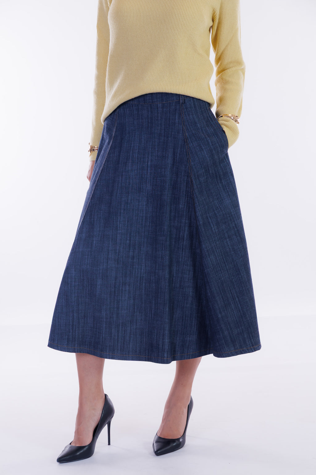 Gonna ampia denim