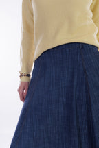 Maglia m. cashmere costine