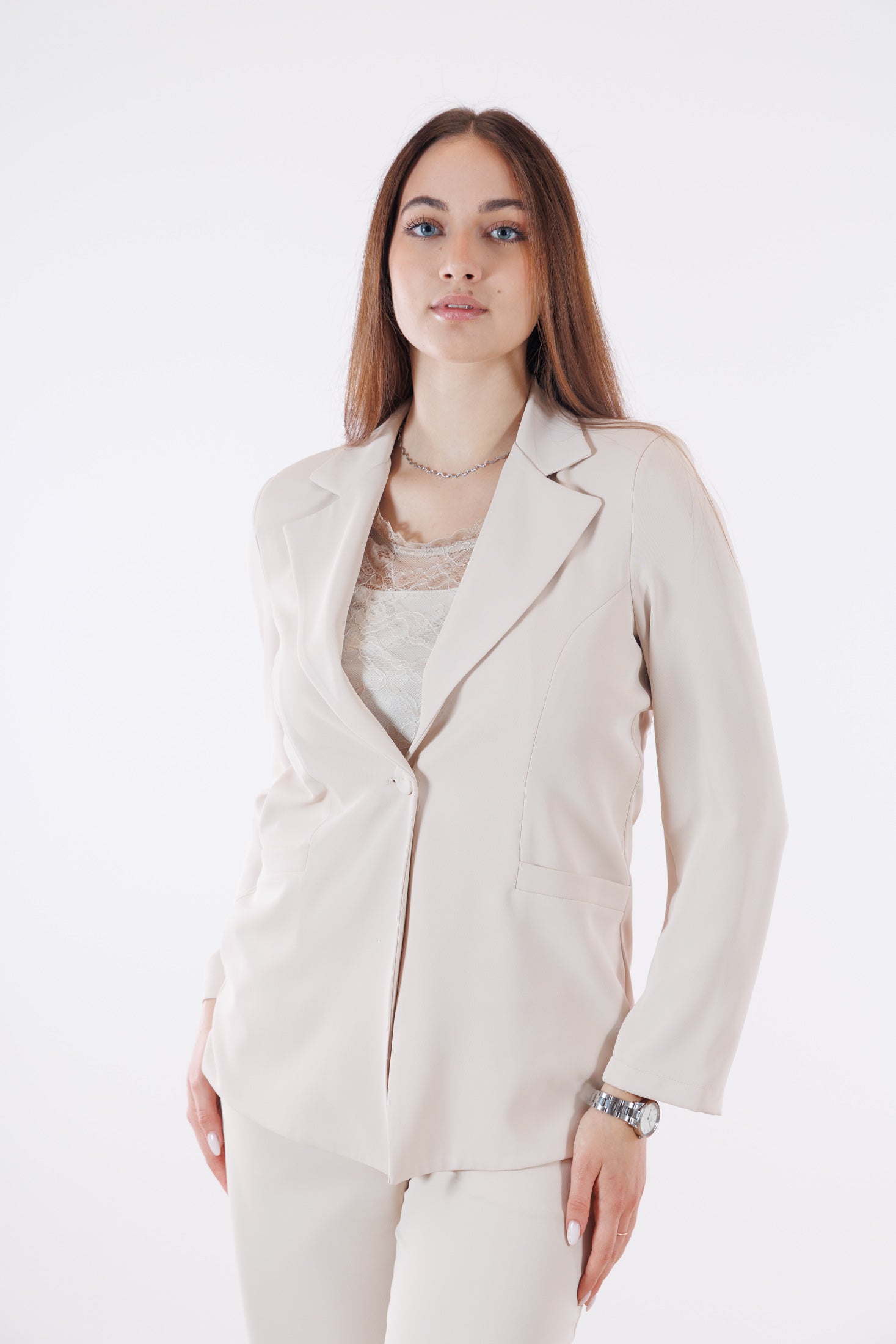 Giacca monopetto fluido