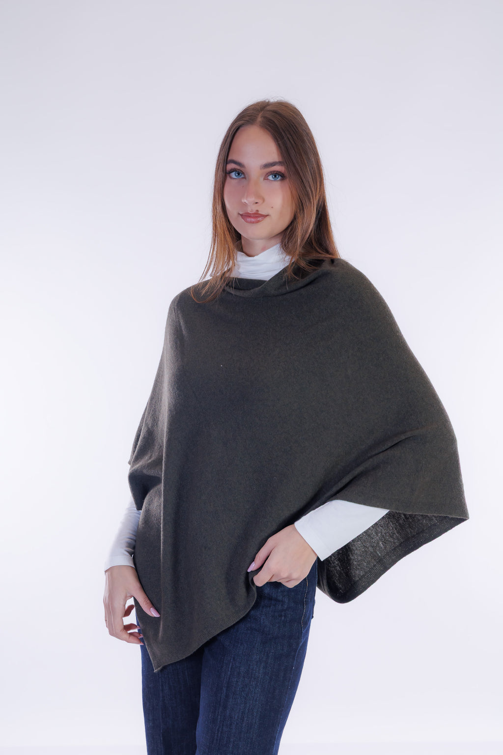 Poncho m. cashmere