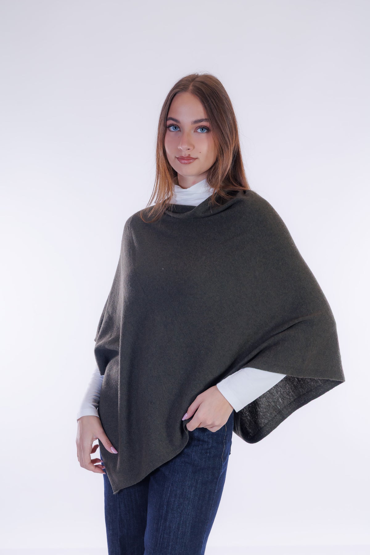 Poncho m. cashmere