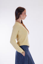 Maglia m. cashmere costine