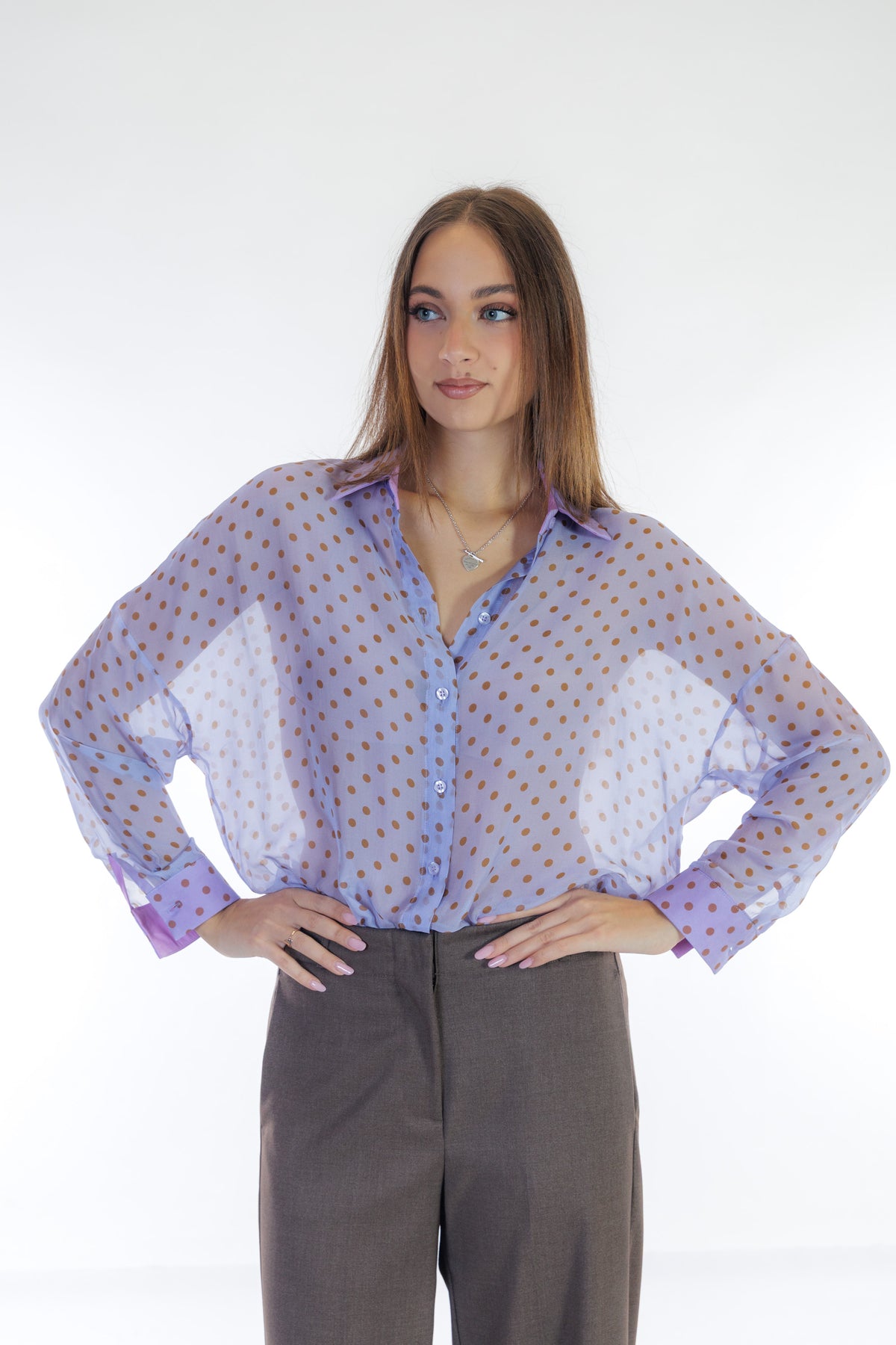 Camicia over pois