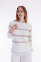 Maglia righe paillettes