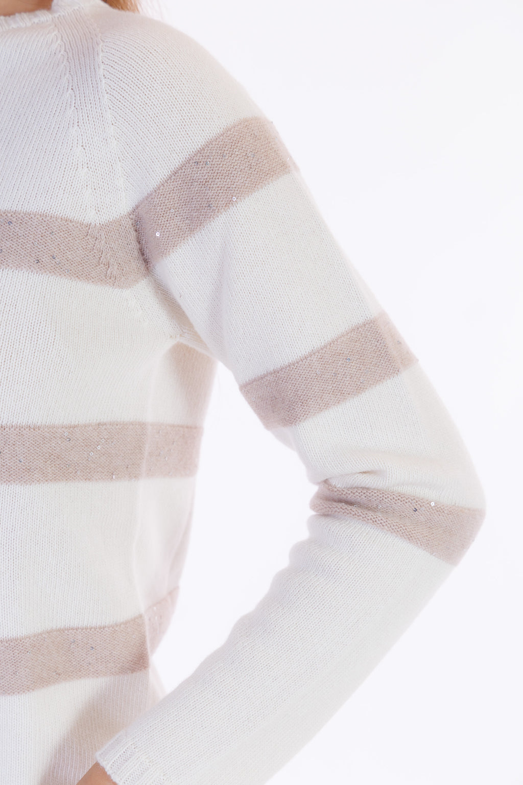 Maglia righe paillettes